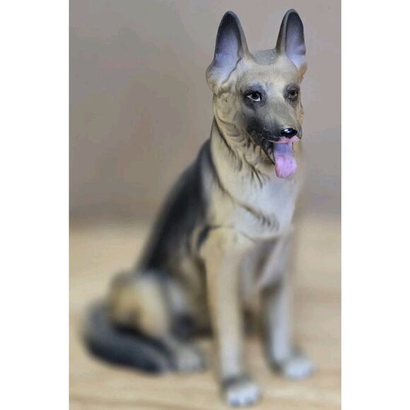 Vtg 1978 Sitting German Shepard Dog Porcelain Statue Aldon 7.5” Japan - Picture 1 of 9